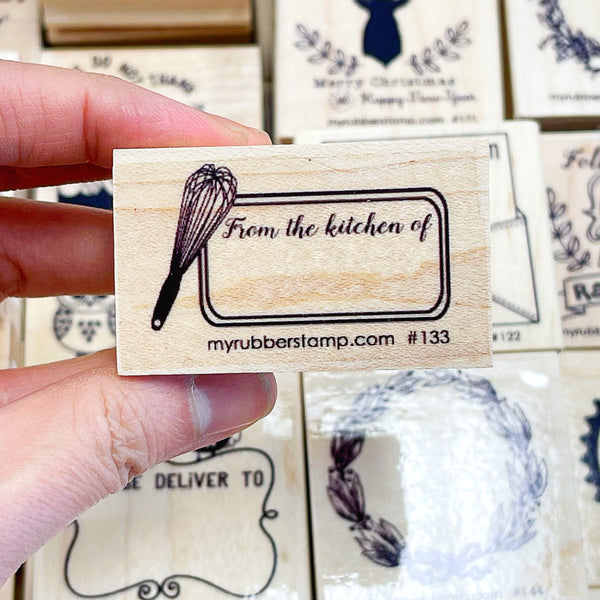 From The Kitchen Of Rubber Stamp, perfect for labeling your homemade cookies and jam.