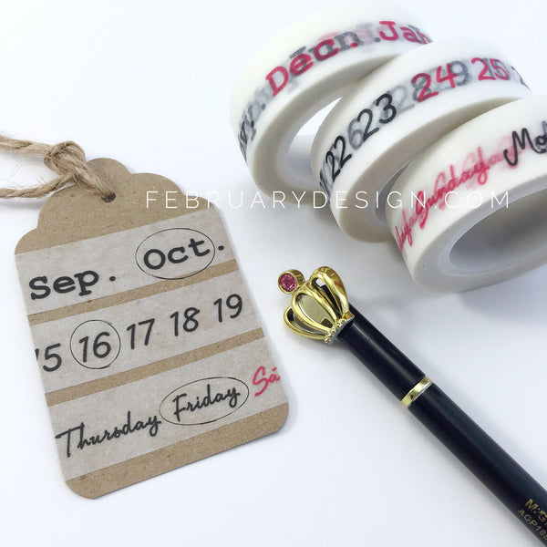 Calendar Washi Tape • Monthly & Daily Washi Tapes