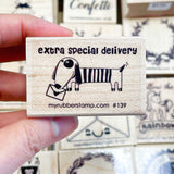 Extra Special Delivery Dog Rubber Stamp