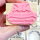 Rudolph Express Christmas Rubber Stamp - Please deliver by 25th December