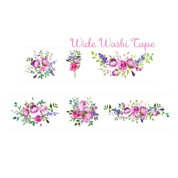 Peony Flower Wide Washi Tape is perfect for all paper projects especially to create journal spread!