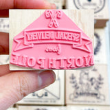 Special Delivery From North Pole Candy Cane Rubber Stamp