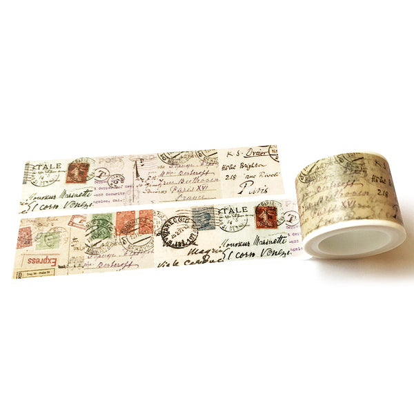 Vintage Postage Stamp Washi Tape