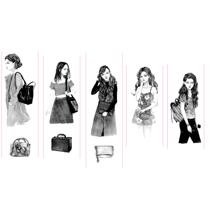 Modern girl washi tape