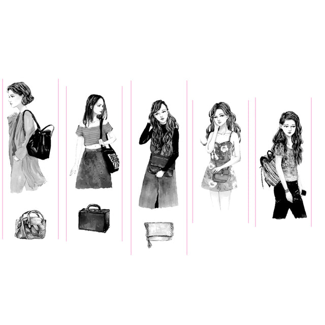Modern girl washi tape