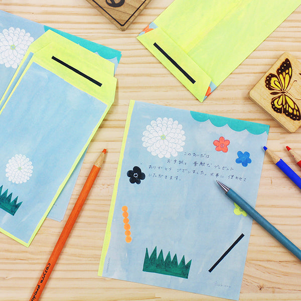 Flower Letter Set Writing Papers & Envelopes from Japanese Illustrator Subikiawa at Little Craft Place