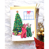 Christmas is Better Together! Send a chic season's greeting with this festive card from Rongrong DeVoe! Each card comes with a coordinating gold envelope.