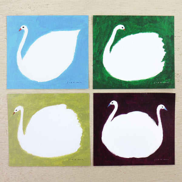 Swan Block Memo Pad from illustrator Subikiawa.