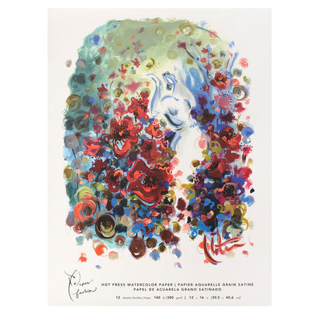 Paper Fashion Hot Press Watercolor Paper Pad 12"X16" by Katie Rodgers.