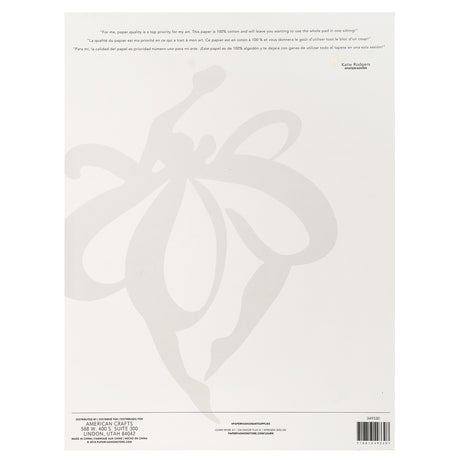 Paper Fashion Hot Press Watercolor Paper Pad 12"X16" by Katie Rodgers.