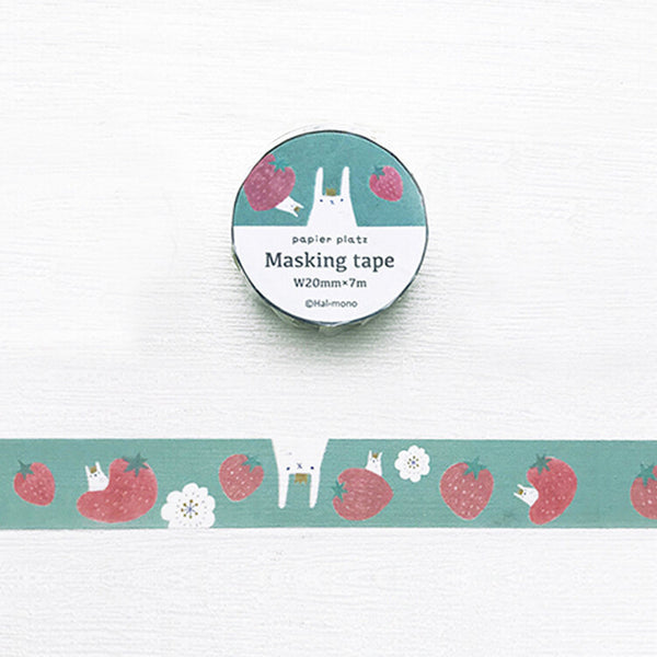 Hal Bunny & Strawberry Washi Tape • Japanese Masking Tape