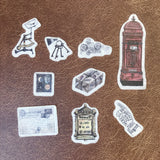 Vintage Post Mailbox Flake Sticker post marks