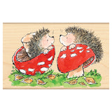 Add this adorable Hedgehog & Mushroom stamp to your craft projects. It's a simple way to enhance any crafty endeavor like homemade cards and gift wrap.