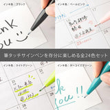 Pentel Fude Touch Brush Sign Pen 6 New Colors