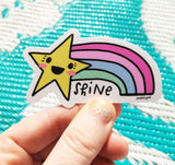 Shine Rainbow Star Vinyl Sticker
