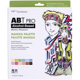 Tombow Manga Palette ABT PRO Brush Marker 12-Marker Sets Alcohol-Based