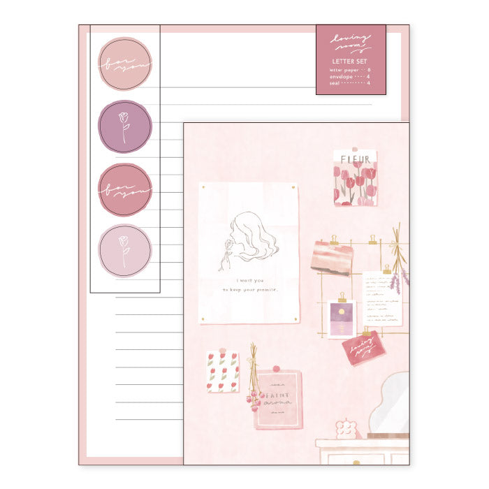 Pink Letter Set Room Pink Letter Set Writing Papers & Envelopes – Little Craft Place