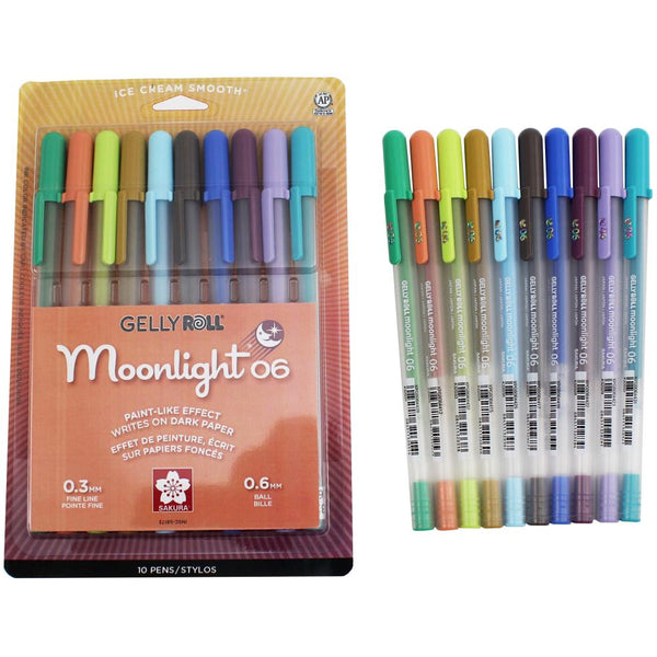 Gelly Roll 2020 New Colors Moonlight Fine Point Pens 10/Pkg