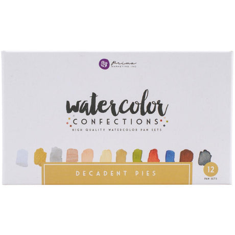 Prima Watercolor Confections Watercolor Pans Decadent Pies 12/Pkg