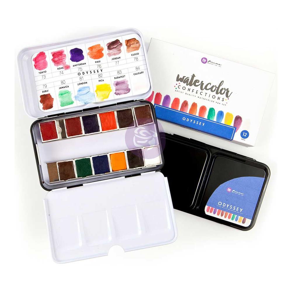Prima Watercolor Pan Odyssey 12/Pkg