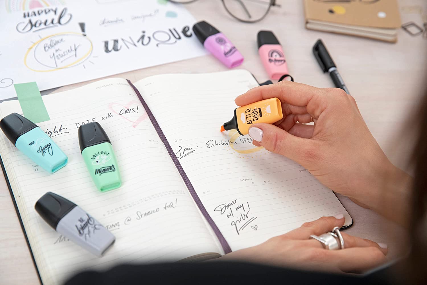 BOSS Mini Highlighter Pastellove Set II 6/Pkg Stabilo