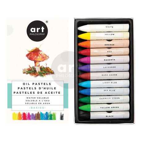 Prima Water Soluble Oil Pastels Basics Art Philosophy 12/Pkg