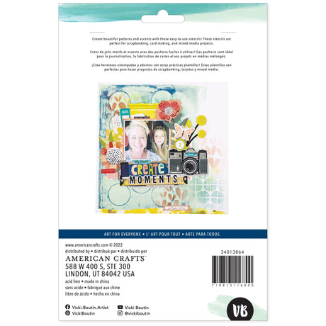 Vicki Boutin Print Shop Stencils 3/Pkg