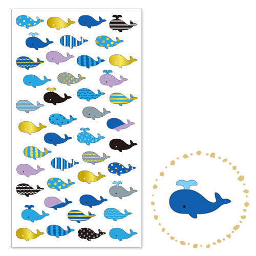 Whale Gold Foil Sticker • Mind Wave Sticker