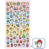 Mind Wave Seals Puchi Puchi Cat wearing costumes Sticker, made in Japan.