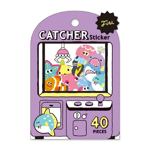 Fish Catcher Flake Sticker Mind Wave Sticker (40pcs)