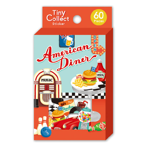 American Diner Tiny Collect Sticker. A miniature toy-style sticker with a cute little world view.