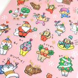 Nyansuke Party Cat Christmas Sticker