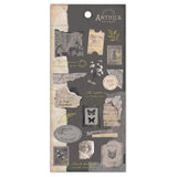 Antique Sticker Charcoal Gray Mind Wave