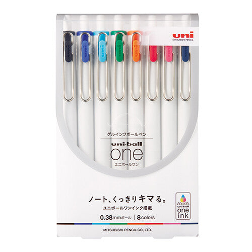 Uni-ball One Gel Pen 0.38mm 8 Color Set