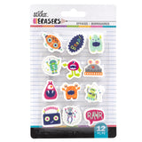 Robots And Monsters Sticko Small Erasers 12/Pkg