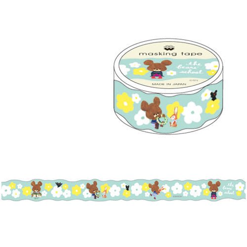 The Bear's School Floral Washi Tape Mind Wave