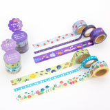 Tropical Fish Washi Tape Set of 3 include designs like Coral Reefs, Spotted Garden Eel, Butterflyfish, Angelfish, Clown Fish, Blue Tang Fish etc