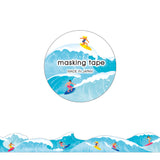 Surfing Die Cut Japanese Washi Tape Mind Wave - Surfer, surfing, waves and surfboard