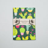 Dark Green Cactus A6 Notebook