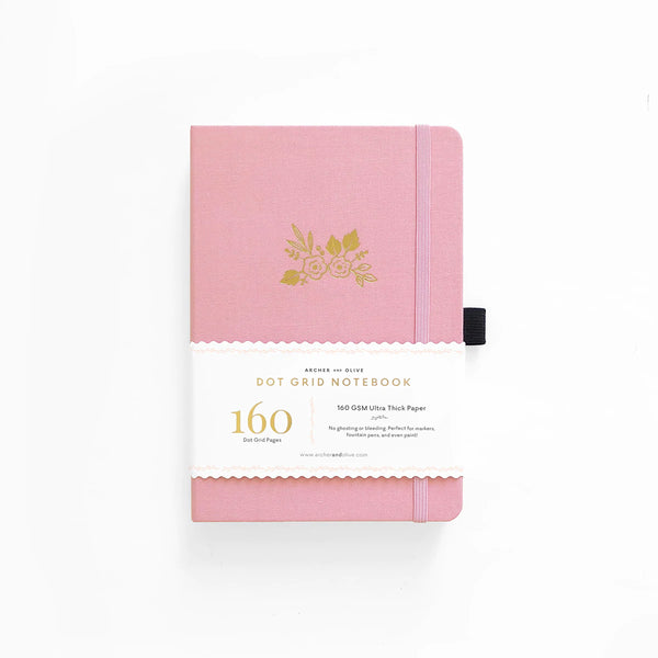 A5 Light Pink Dot Grid Notebook