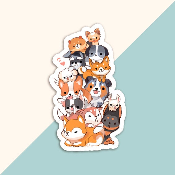 A Pile of Dogs Vinyl Sticker