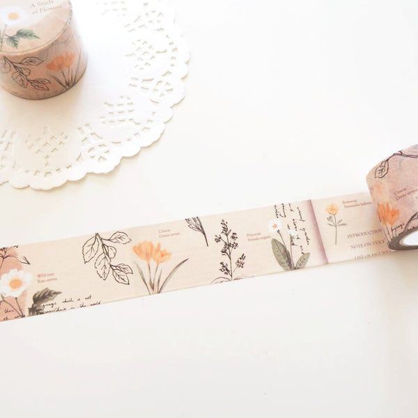 A Study of Flowers Washi Tape, Vintage Washi Tape