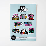 All Good A5 Vinyl Sticker Sheet