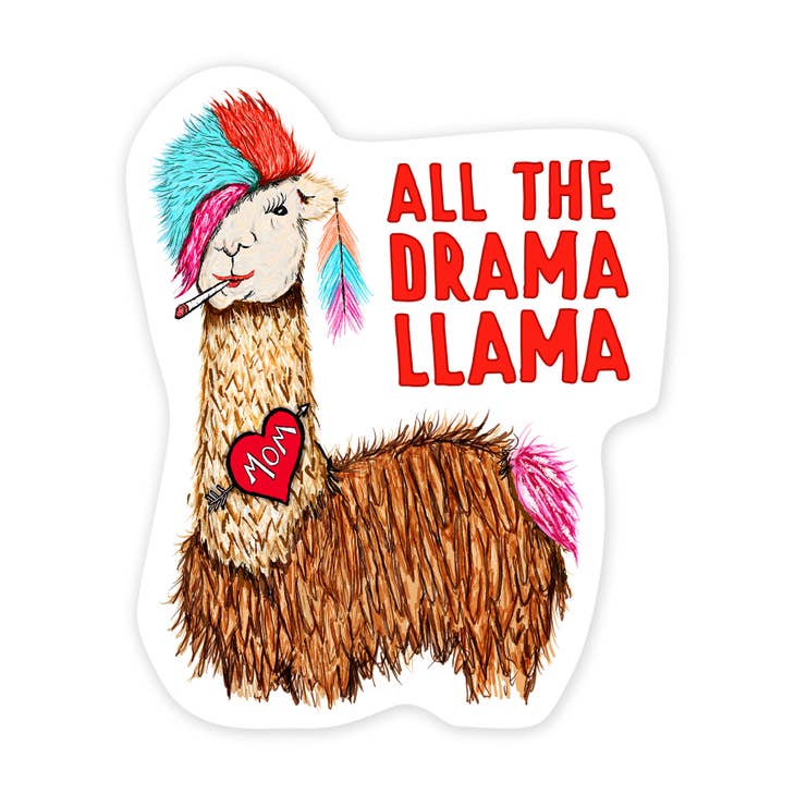 All the Drama Llama Vinyl Sticker