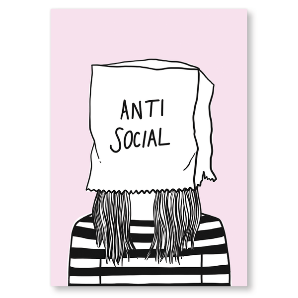 Anti Social Postcard