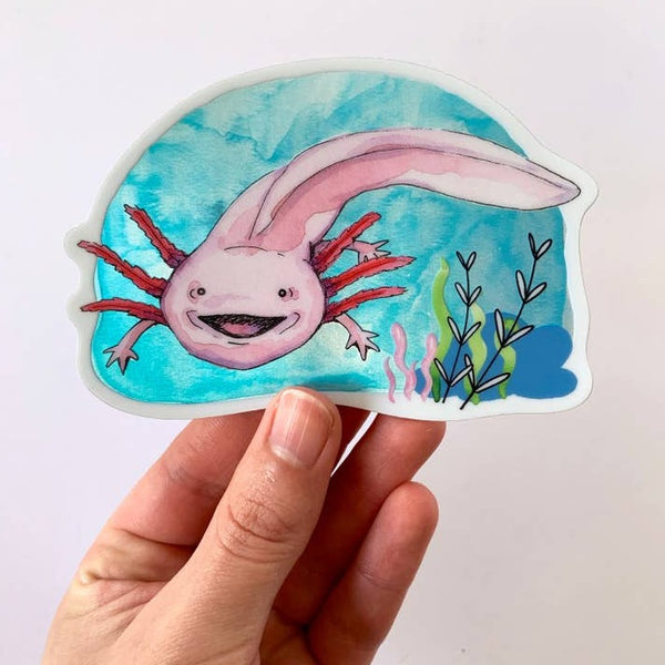 Axolotl Holographic Sticker