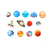 Planet Celestial Body Masking Roll Sticker Bande Washi Tape