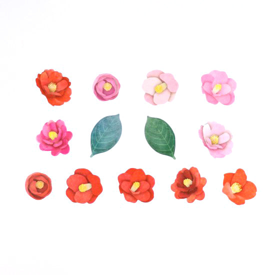 Camellia Flower Washi Roll Sticker Bande (200 pieces)