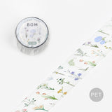 Cinta adhesiva transparente PET con patrón Flourish BGM 