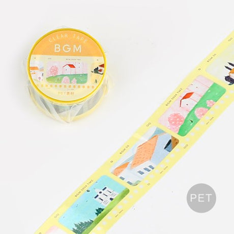Light Yellow Film Washi Tape Clear BGM